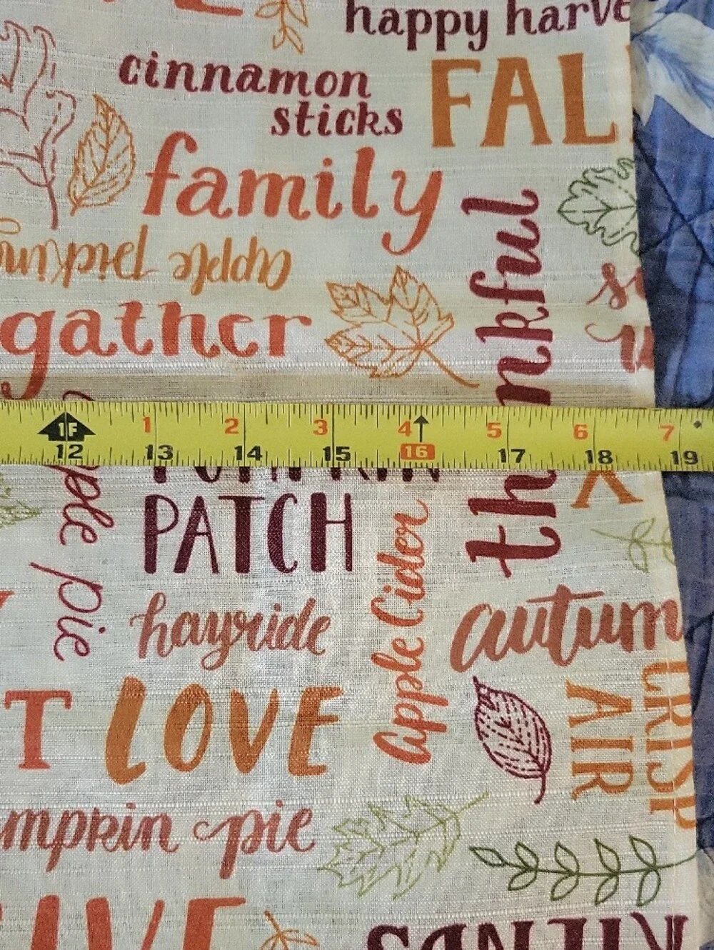 Autumn Fall Thankful Fabric Napkins Set of 4 - Orange, Brown, Green